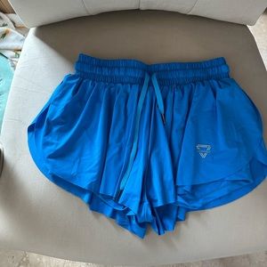 Blue flowy shorts